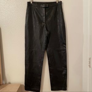 Vintage High Rise Leather Pants 12